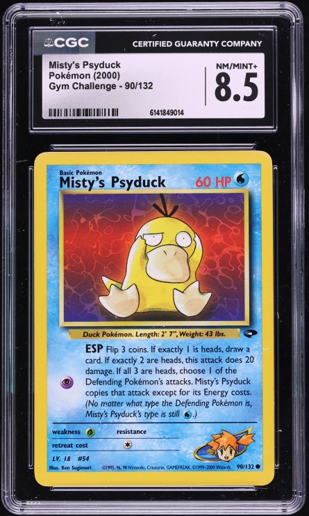 2000 Pokemon Gym Challenge Misty's Psyduck #90 CGC 8.5 NM-MT+