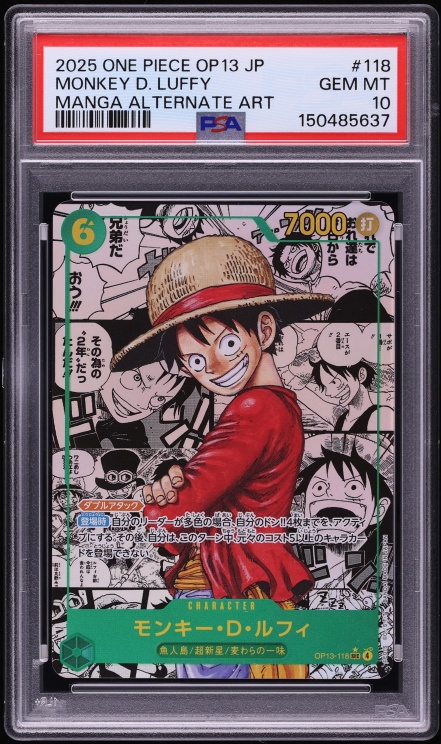 2025 One Piece Japanese Promo Monkey D. Luffy #P-106 CGC 10