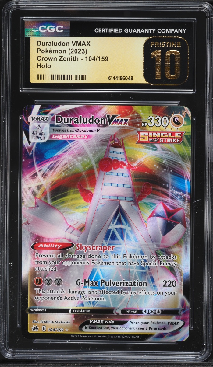 2023 Pokemon Sword & Shield Crown Zenith Duraludon VMAX #104 CGC 10 PRISTINE