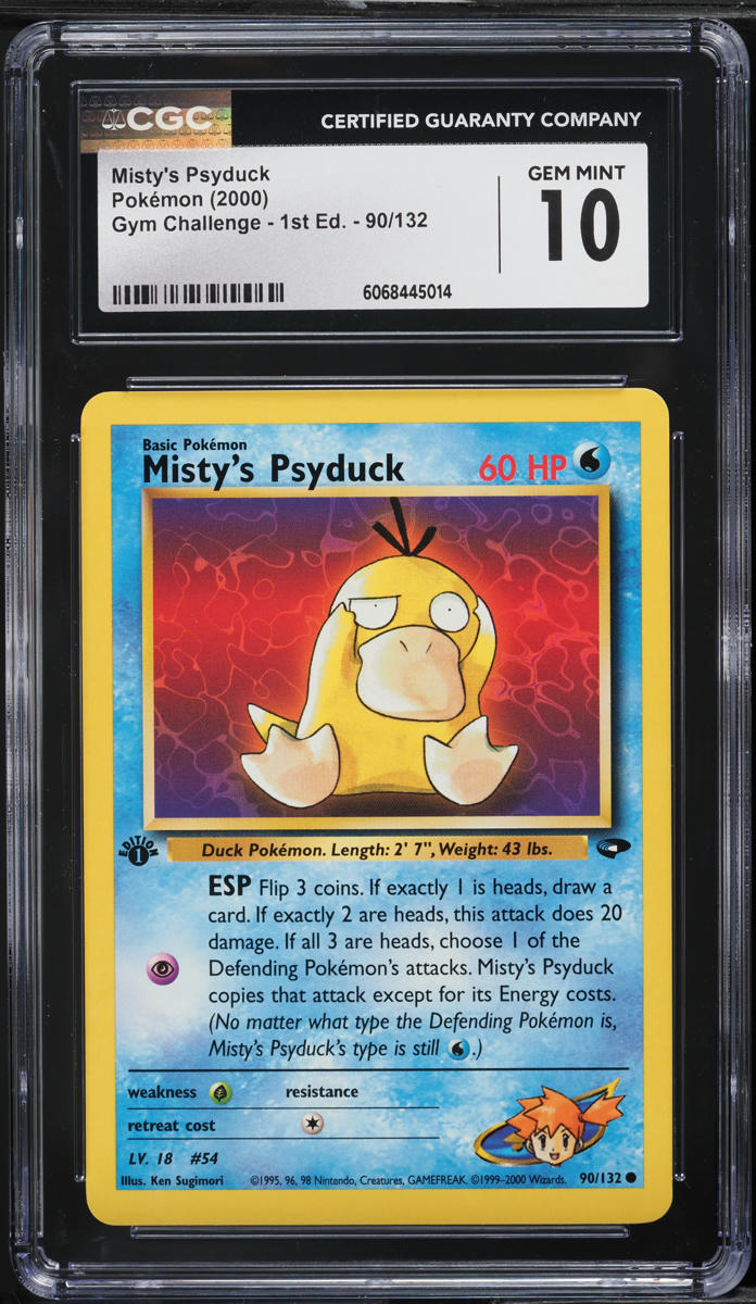2000 Pokemon Gym Challenge 1st Edition Misty's Psyduck #90 CGC 10 GEM MINT
