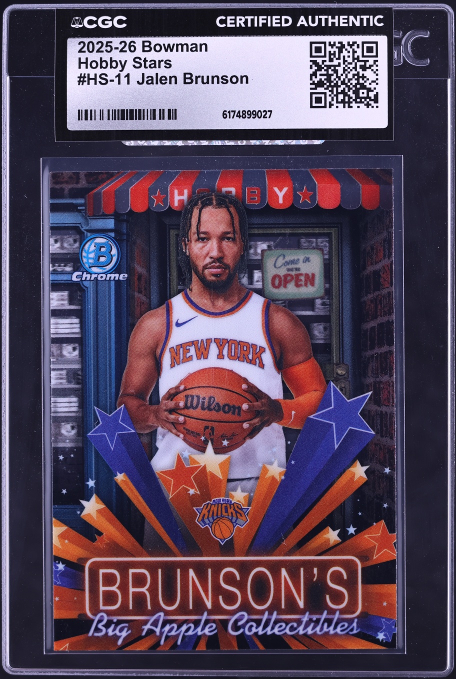 2025 Bowman Hobby Stars Jalen Brunson #HS-11 CGC AUTH