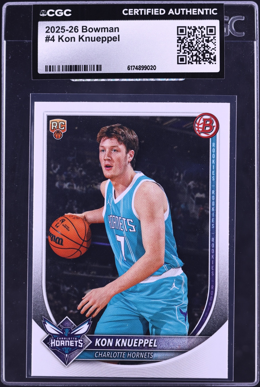 2025 Bowman Basketball Kon Knueppel ROOKIE #4 CGC AUTH