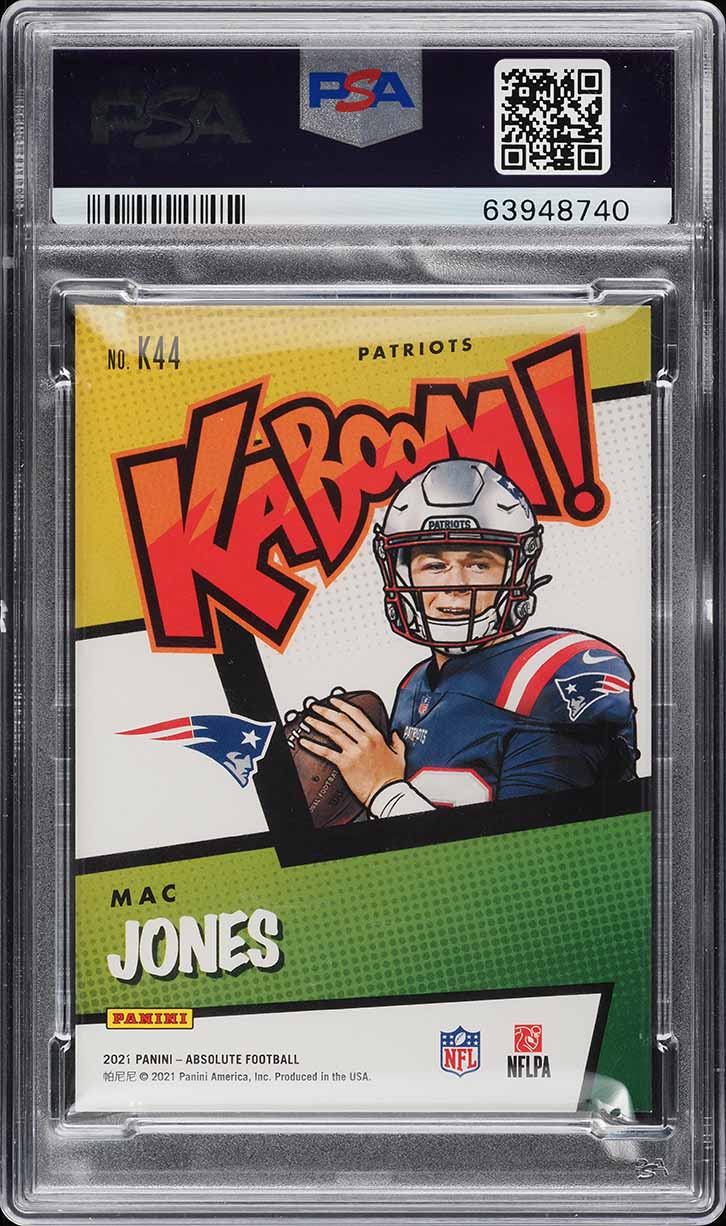 2021 Absolute Kaboom! Gold Mac Jones ROOKIE /10 #K44 PSA 9 MINT