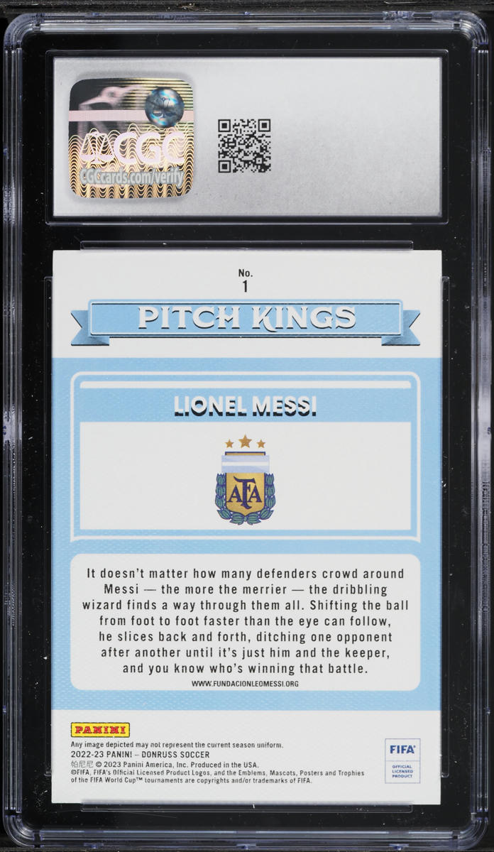 2022 Donruss Pitch Kings Lionel Messi #1 CGC 10 GEM MINT