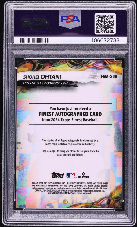 2024 Finest Mystery Redemption Red Lava Refractor Shohei Ohtani AUTO DNA 9 /5 #FMA-SOH PSA 9