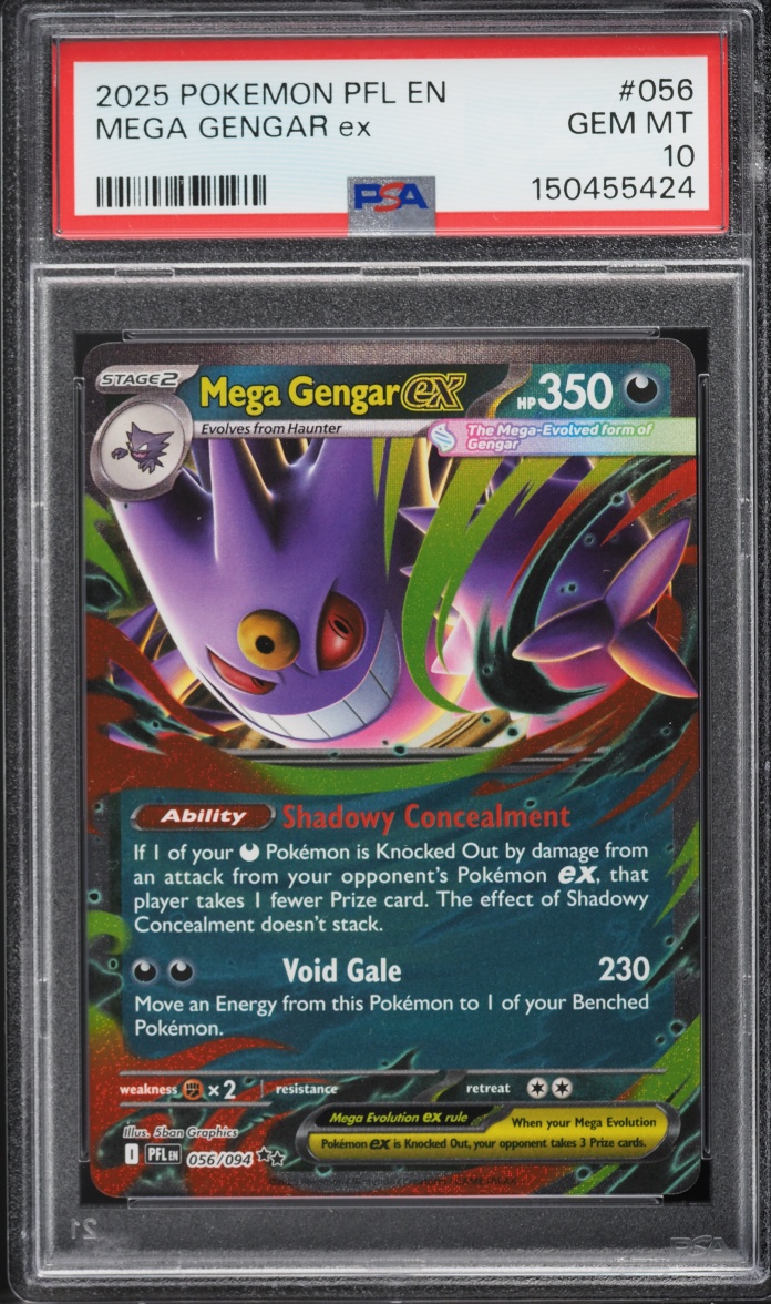 2025 Pokemon Mega Evolution Phantasmal Flames Holo Mega Gengar ex #56 PSA 10 GEM MINT