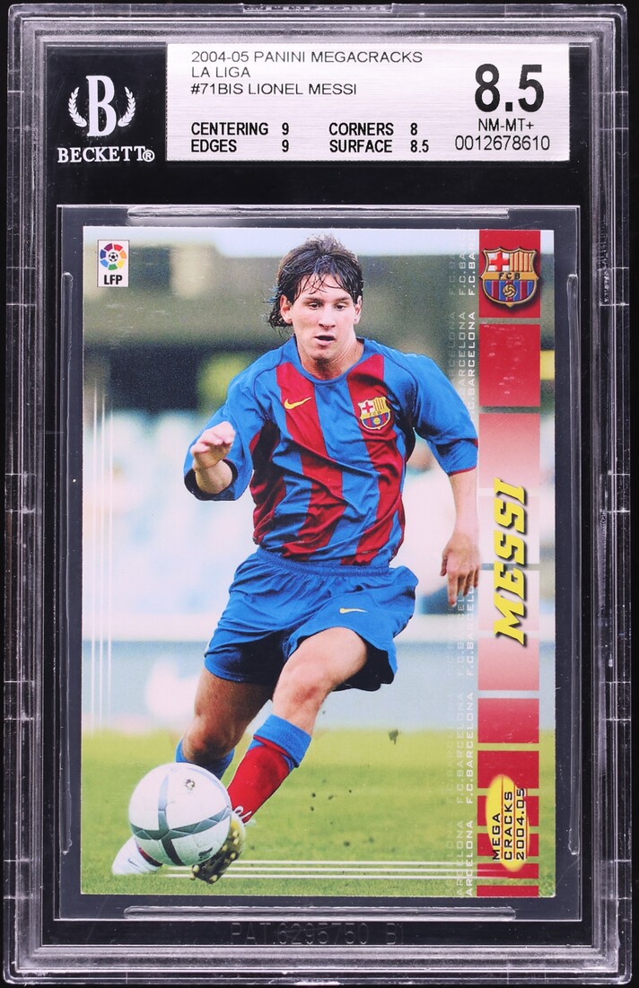 2004 Panini Sports Mega Cracks La Liga Lionel Messi ROOKIE #71 BGS 8.5 NM-MT+