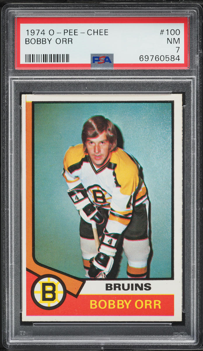 1974 O-Pee-Chee Hockey Bobby Orr #100 PSA 7 NRMT