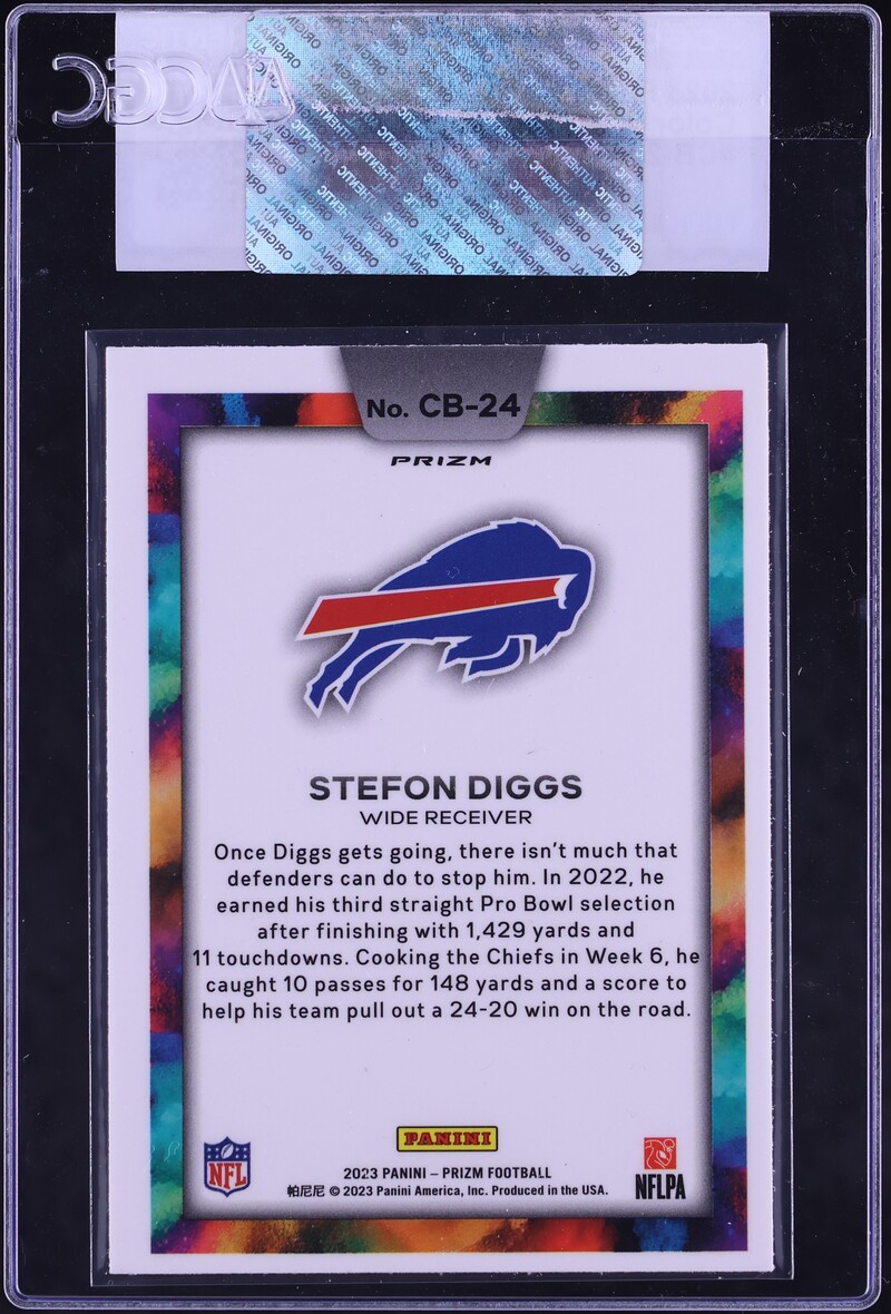 2023 Panini Prizm Color Blast Stefon Diggs #CB-24 CGC AUTH