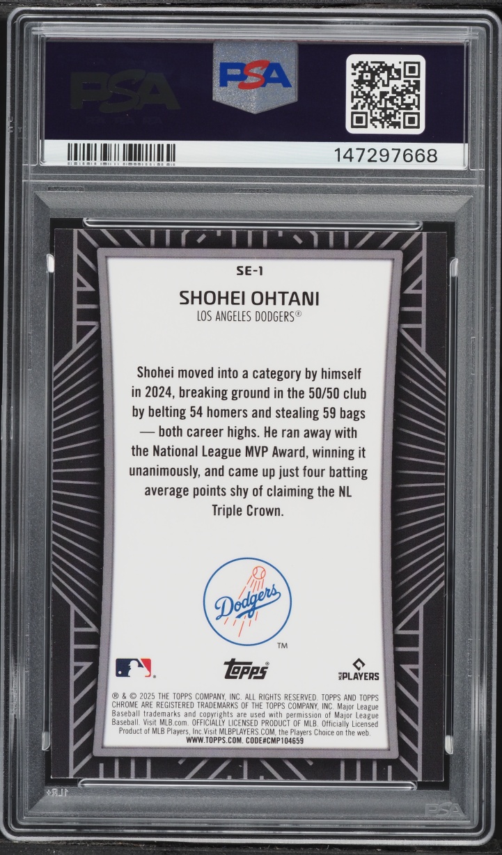 2025 Topps Chrome Shadow Etch Shohei Ohtani #SE1 PSA 9 MINT