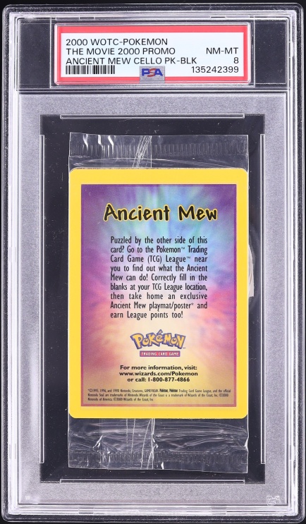 2000 Pokemon The Movie Promo Cello Pack Ancient Mew PSA 8 NM-MT