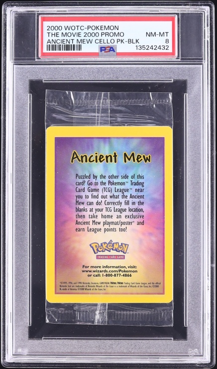 2000 Pokemon The Movie Promo Cello Pack Ancient Mew PSA 8 NM-MT