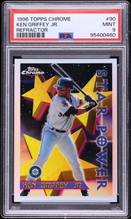 1996 Topps Chrome Refractor Ken Griffey Jr. #90 PSA 9 MINT