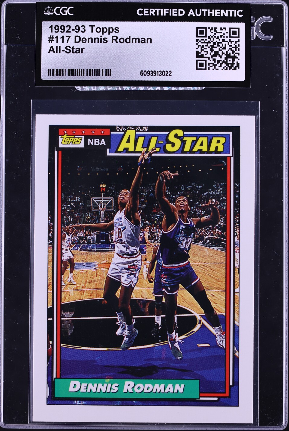 1992 Topps All-Star Dennis Rodman #117 CGC AUTH