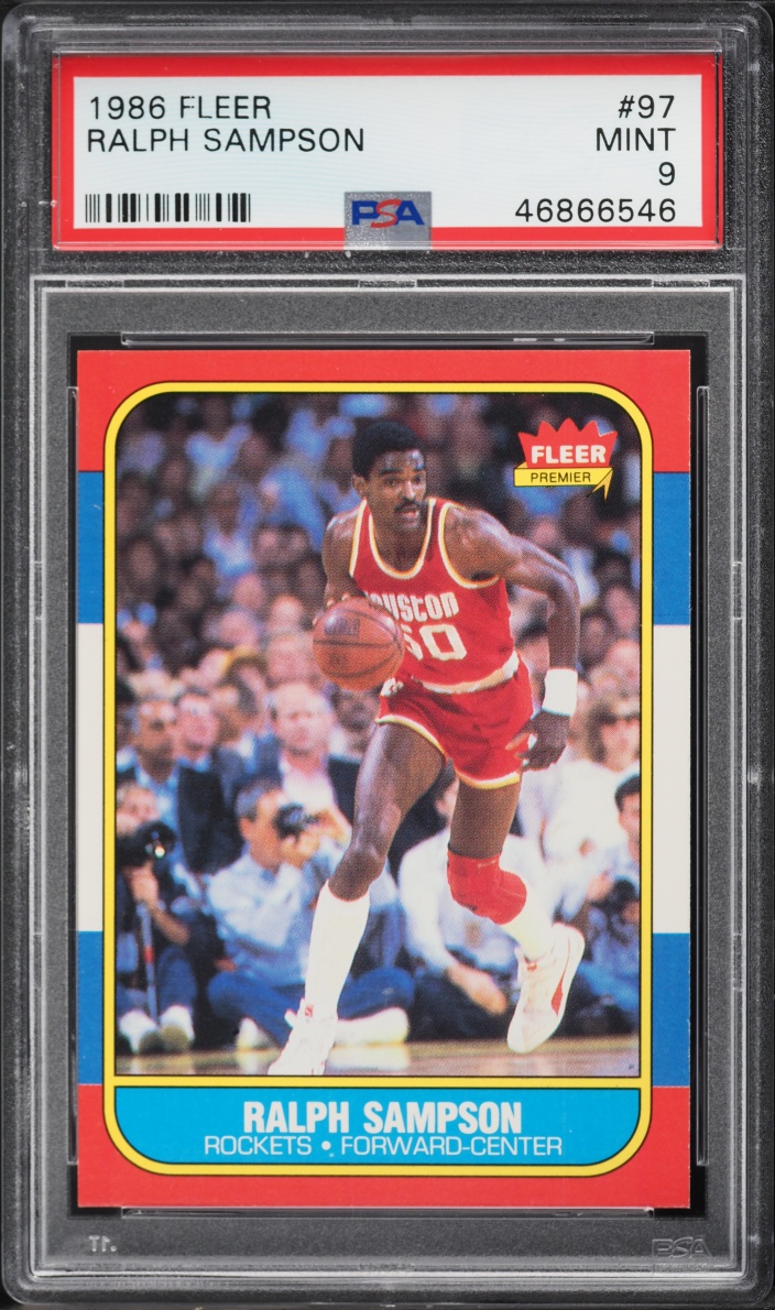 1986 Fleer Basketball Ralph Sampson ROOKIE #97 PSA 9 MINT
