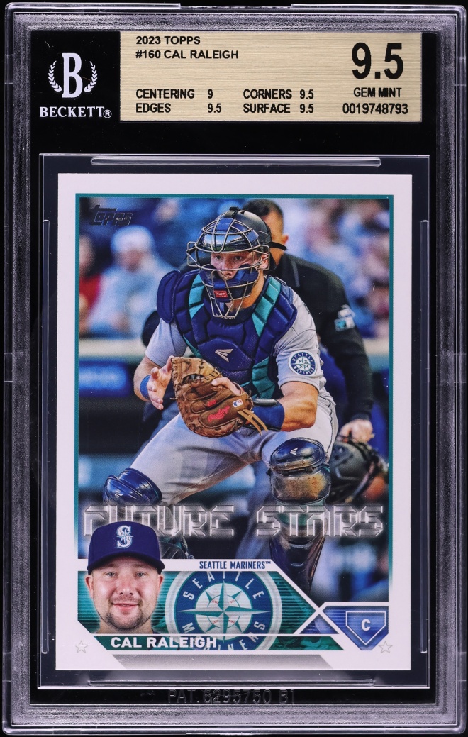 2023 Topps Cal Raleigh #160 BGS 9.5 GEM MINT