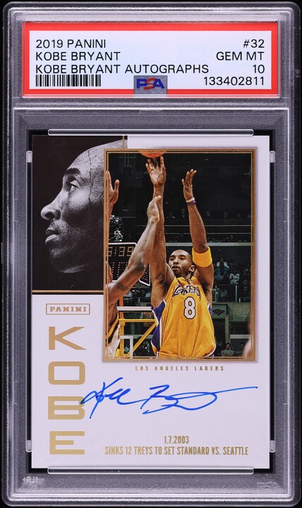 2019 Panini Kobe Bryant Career Highlights Gold Snakeskin Kobe