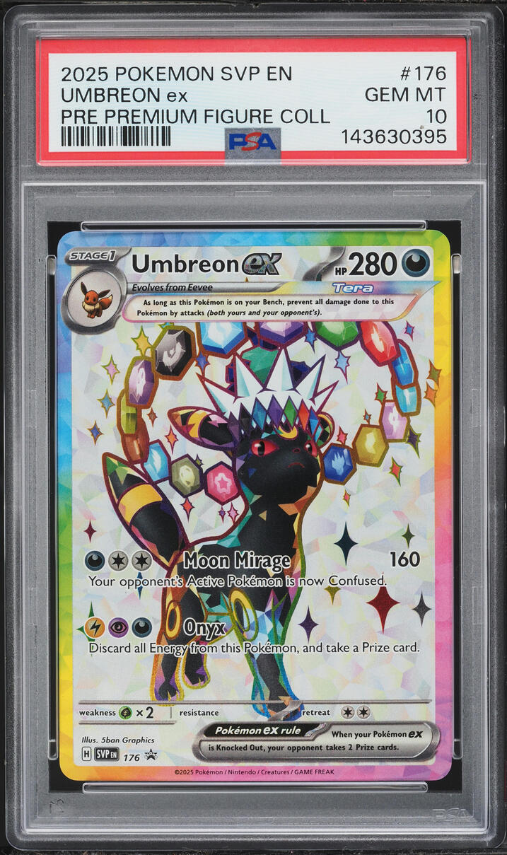 2025 Pokemon SV Promo Prismatic Evolutions Premium Figure Full Art Umbreon EX #176 PSA 10