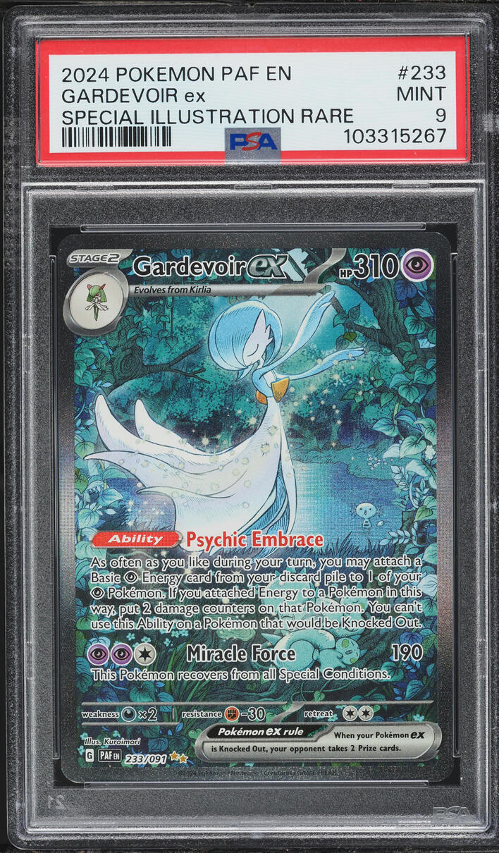 2024 Pokemon Scarlet & Violet Paldean Fates SIR Gardevoir ex #233 PSA 9 MINT