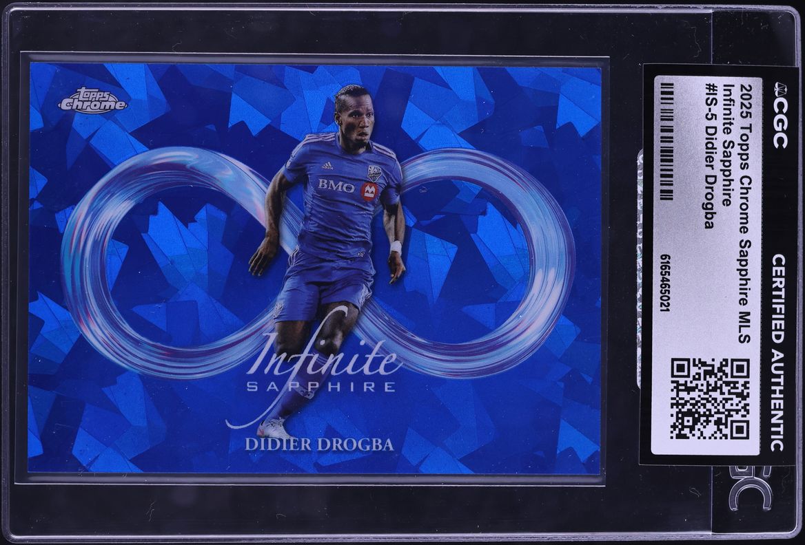 2025 Topps Chrome Sapphire MLS Infinite Sapphire Didier Drogba #IS-5 CGC AUTH