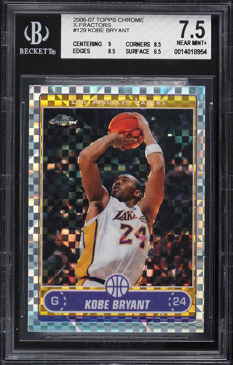2006 Topps Chrome Xfractor Kobe Bryant /10 #129 BGS 7.5 NRMT+