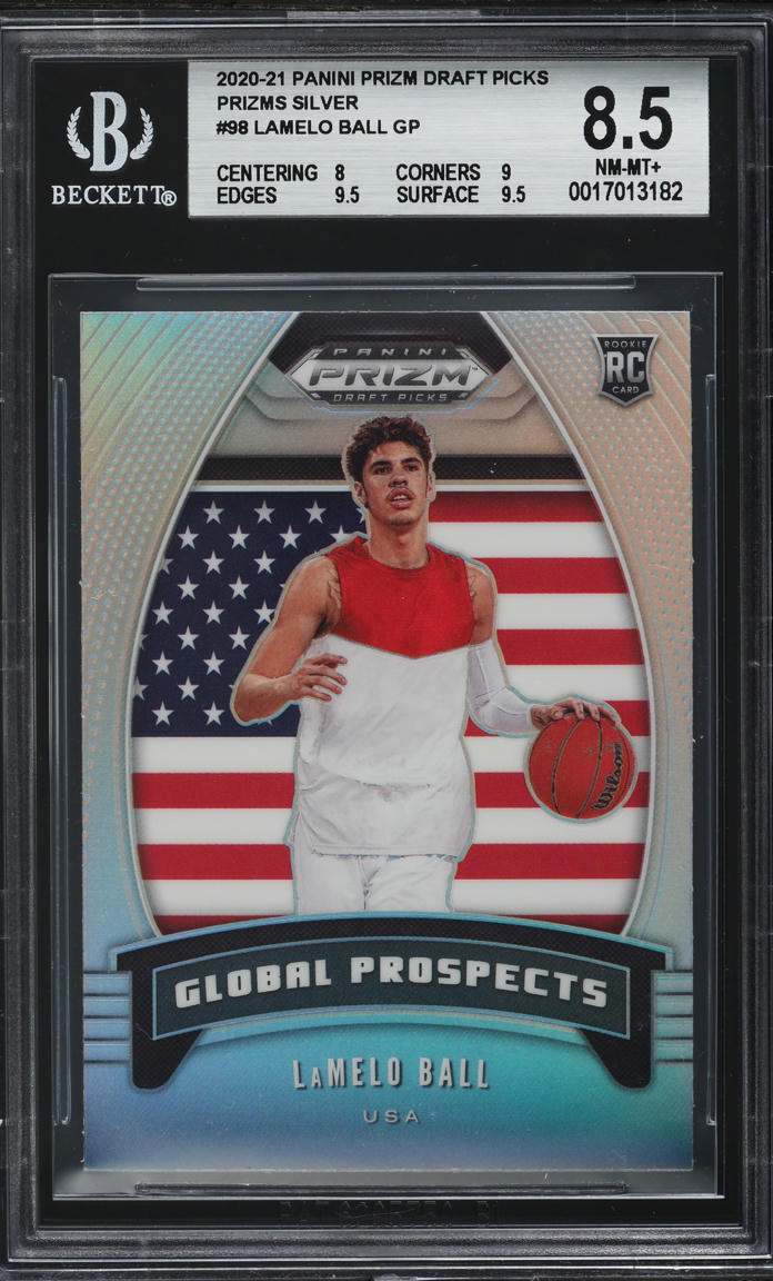 2020 Panini Prizm Draft Picks Silver LaMelo Ball ROOKIE #98 BGS 8.5 NM-MT+