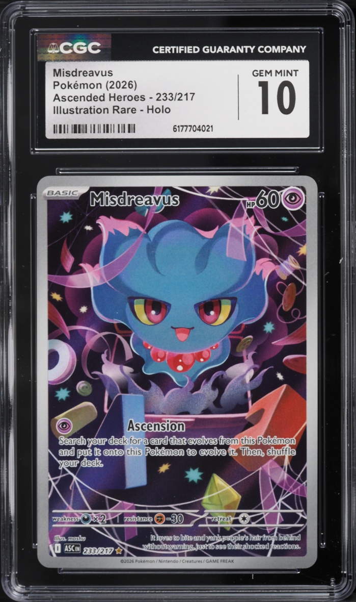 2026 Pokemon Mega Evolution Ascended Heroes IR Misdreavus #233 CGC 10 GEM MINT