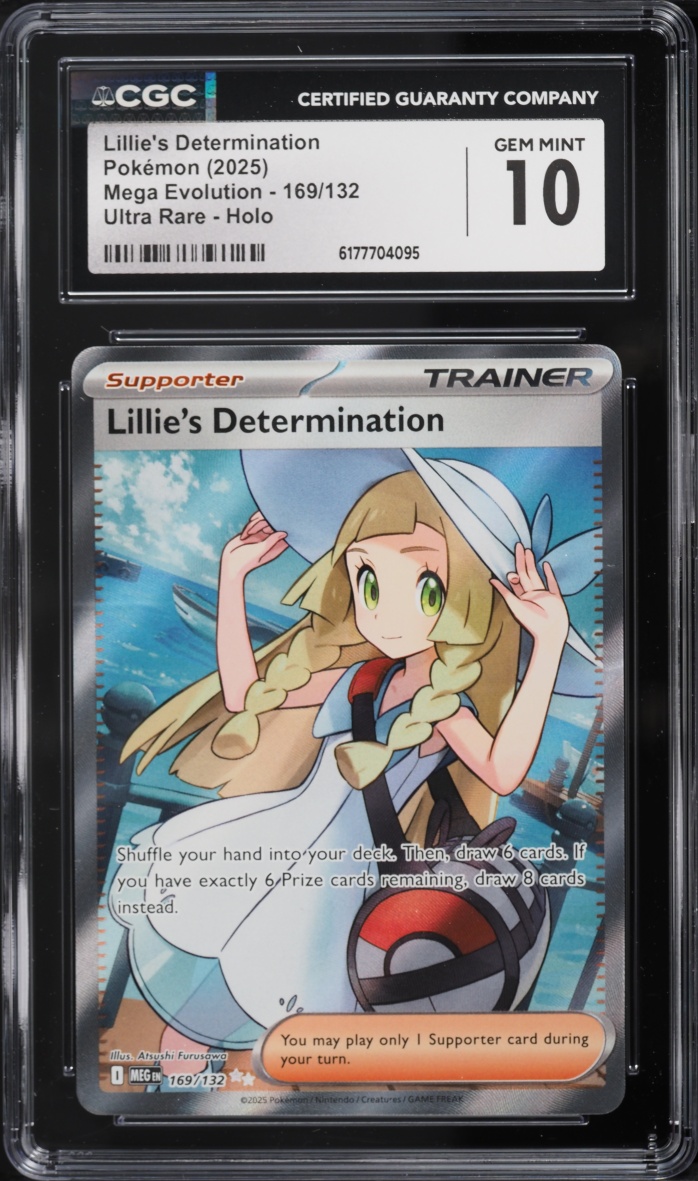 2025 Pokemon Mega Evolution Full Art Lillie's Determination #169 CGC 10 GEM MINT