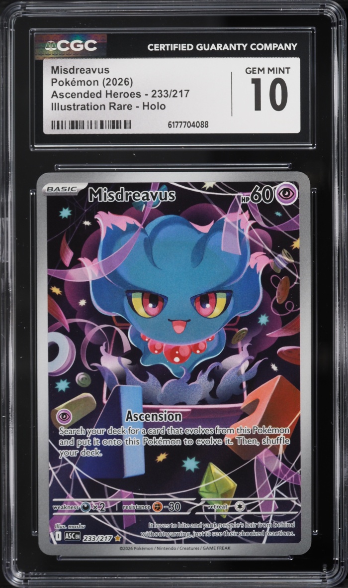 2026 Pokemon Mega Evolution Ascended Heroes IR Misdreavus #233 CGC 10 GEM MINT