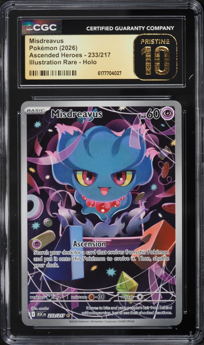 2026 Pokemon Mega Evolution Ascended Heroes IR Misdreavus #233 CGC 10 PRISTINE