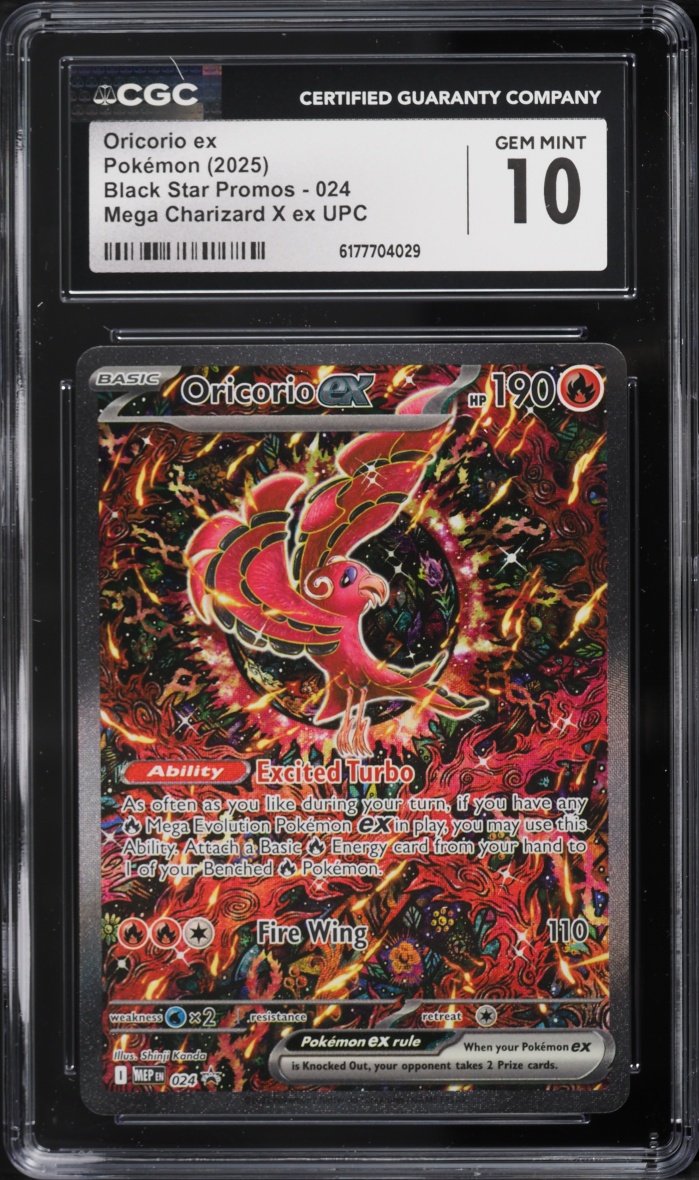 2025 Pokemon Mega Evolution Promo UPC Full Art Oricorio ex #24 CGC 10 GEM MINT
