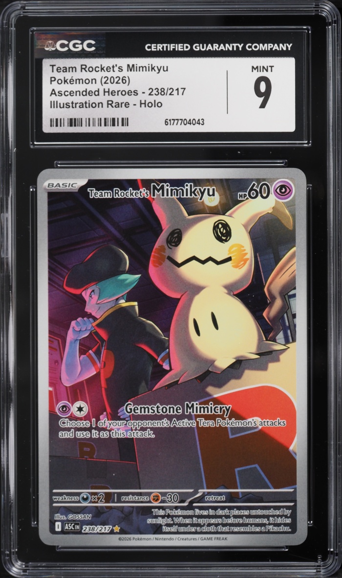 2026 Pokemon Mega Evolution Ascended Heroes IR Team Rocket's Mimikyu #238 CGC 9 MINT
