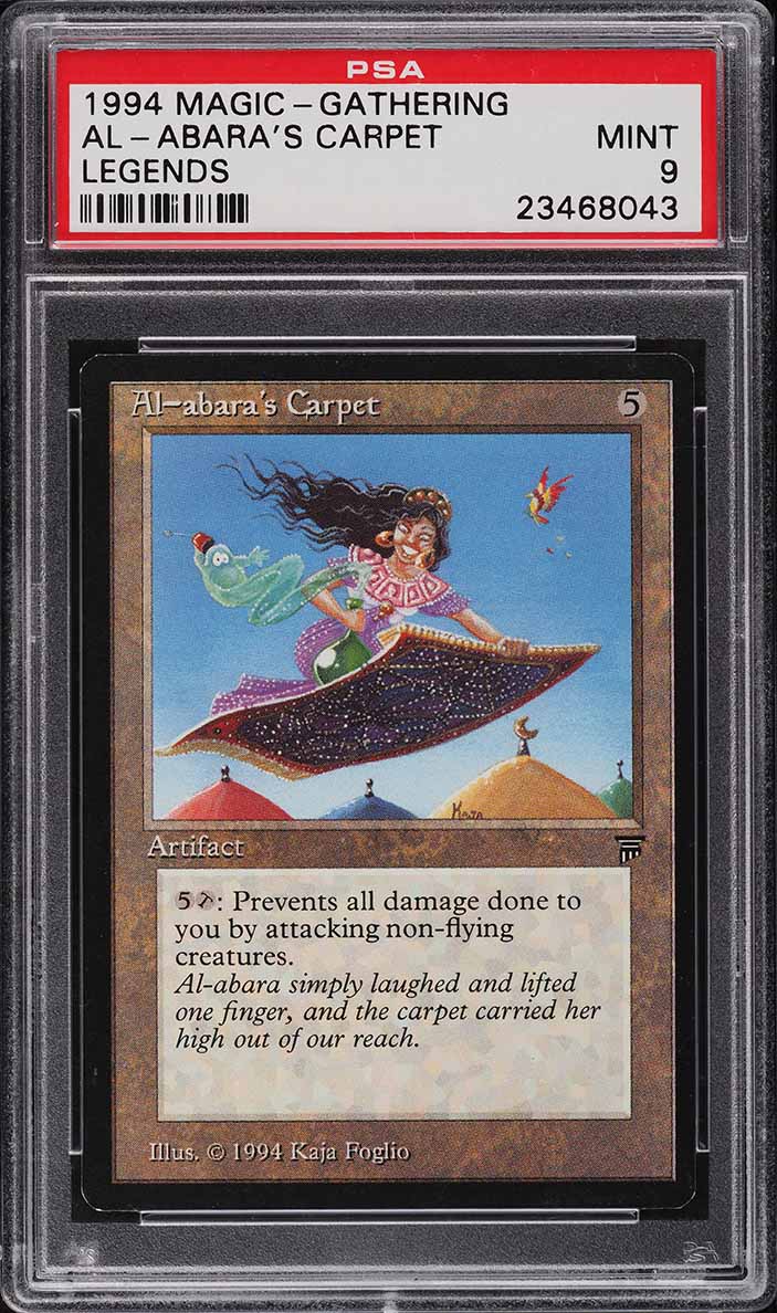 1994 Magic The Gathering MTG Legends Al-Abara's Carpet R A PSA 9 MINT ...