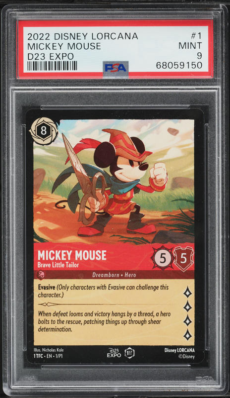2022 Disney Lorcana Promo D23 Expo Mickey Mouse #1 PSA 10 GEM MINT