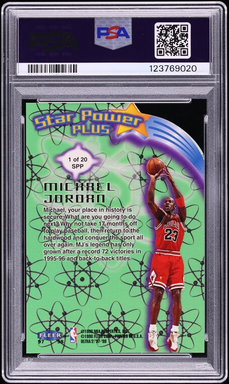 1997 Ultra Star Power Plus Michael Jordan #1 PSA 10 GEM MINT
