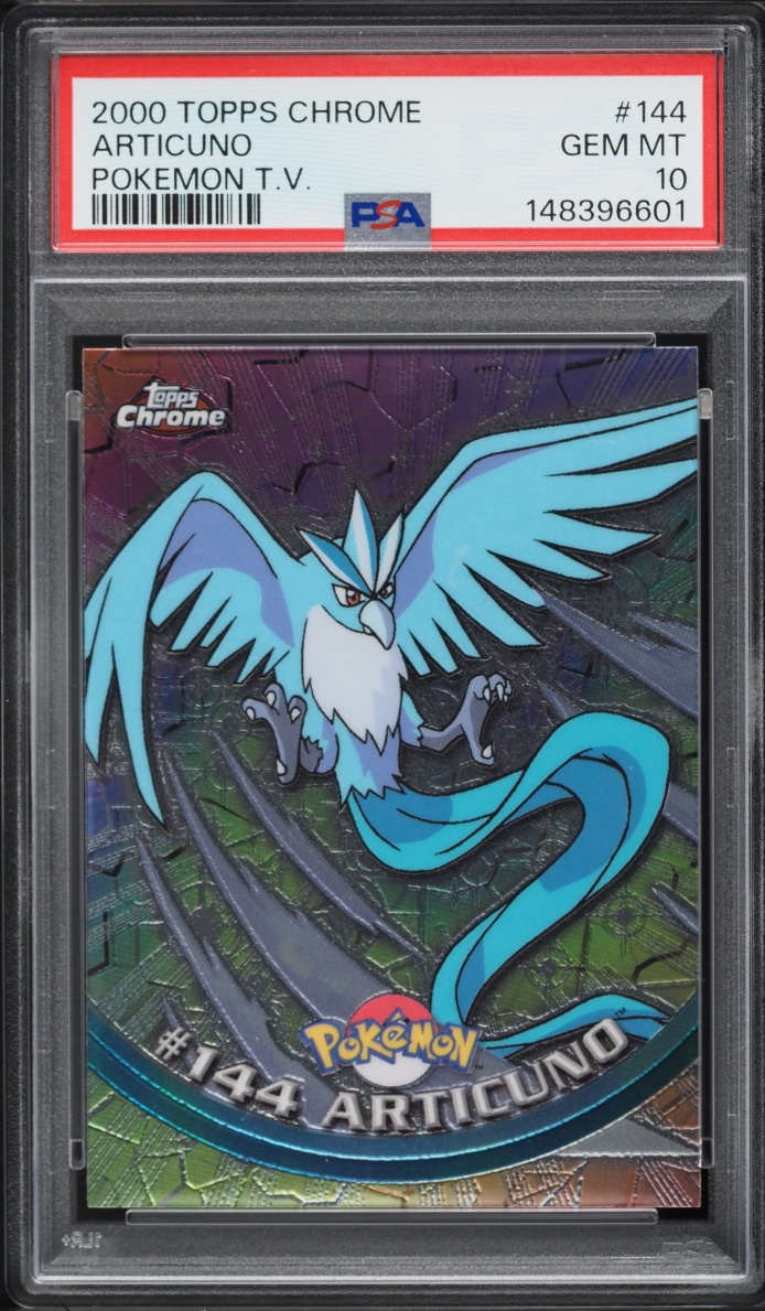 2000 Topps Chrome Pokemon TV Series 2 Articuno #144 PSA 10 GEM MINT