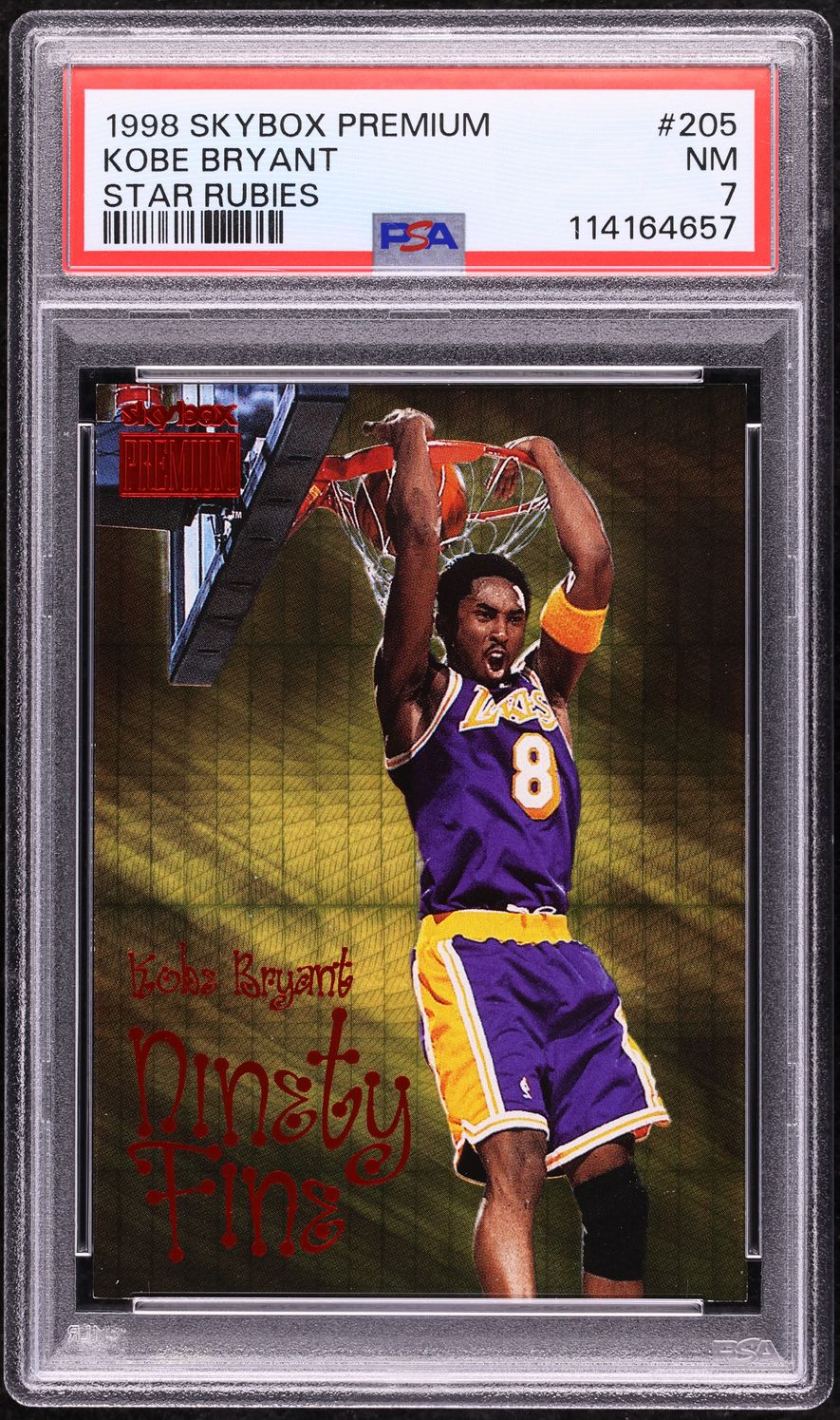 1998 Skybox Premium Star Rubies Kobe Bryant /50 #205 PSA 7 NRMT
