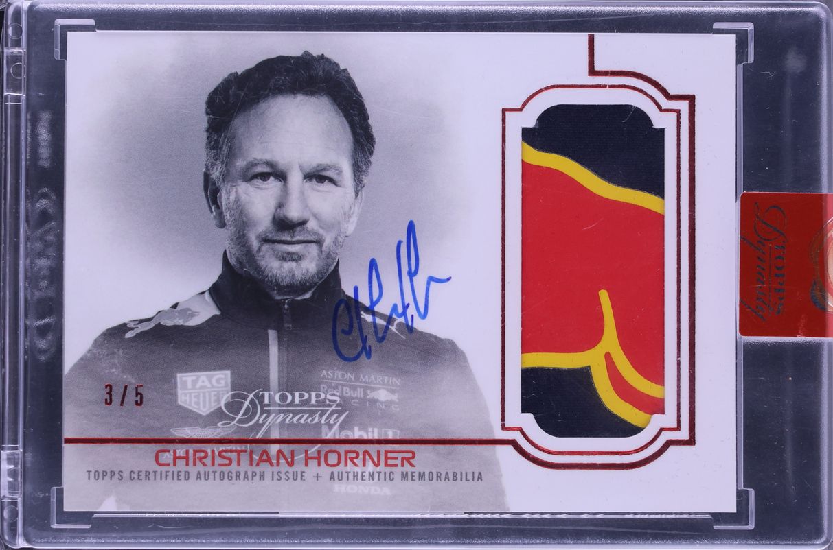 2020 Topps Dynasty Formula 1 F1 Red Christian Horner PATCH AUTO /5 CGC AUTH