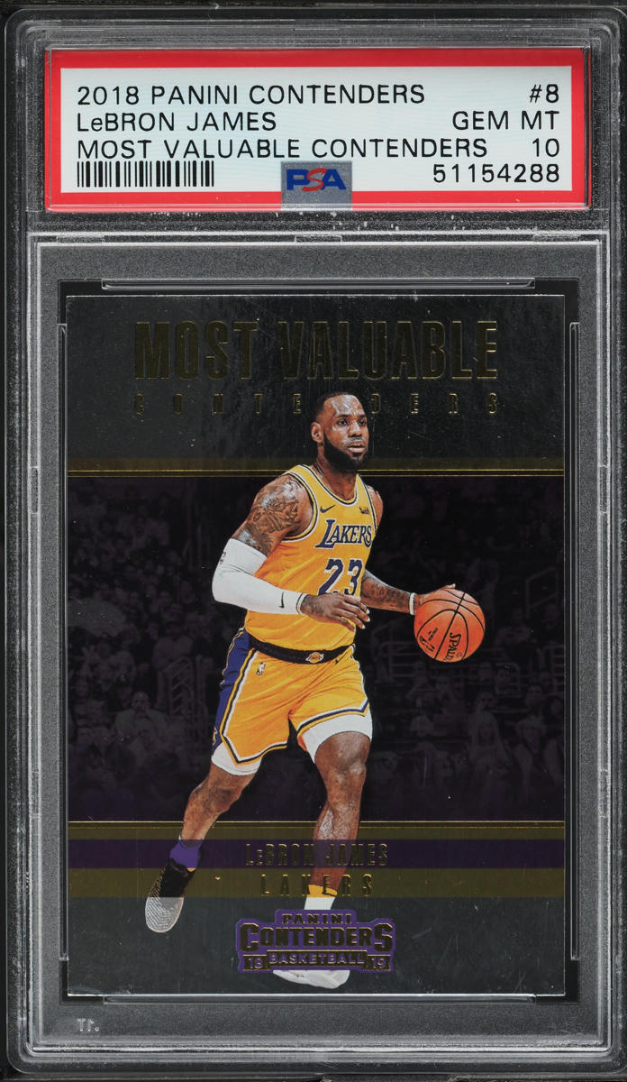 2018 Panini Contenders Most Valuable Contenders LeBron James #8 PSA 10 GEM MINT