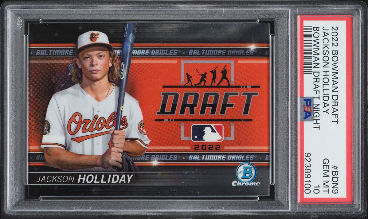 2022 Bowman Chrome Draft Night Jackson Holliday PROSPECT #BDN-9 PSA 10 GEM MINT