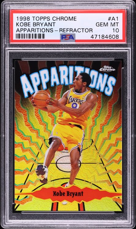 1998 Topps Chrome Apparitions Refractor Kobe Bryant /100 #A1 PSA 10 GEM MINT