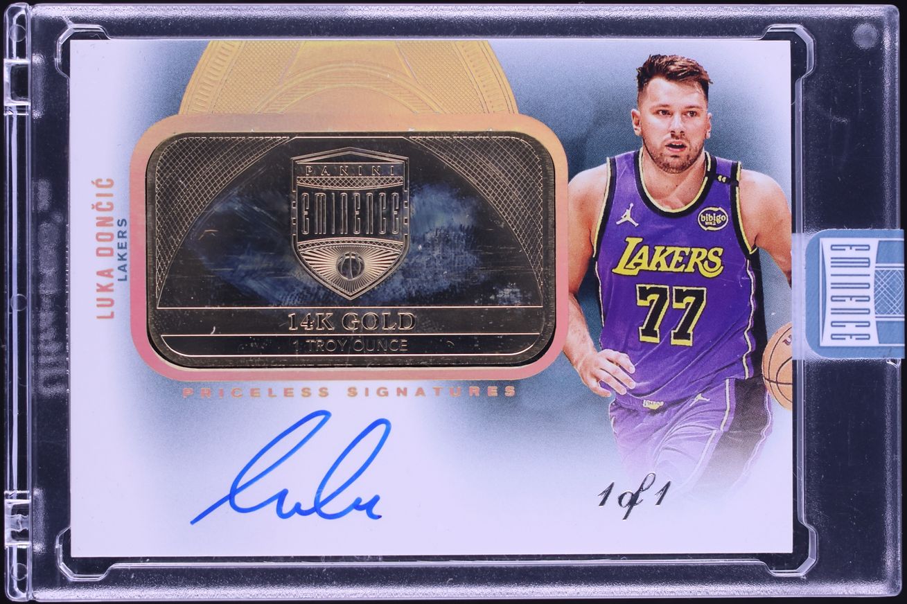 2024 Panini Eminence Priceless Signatures Gold Bar Luka Doncic AUTO 1/1 #PSS-LUK