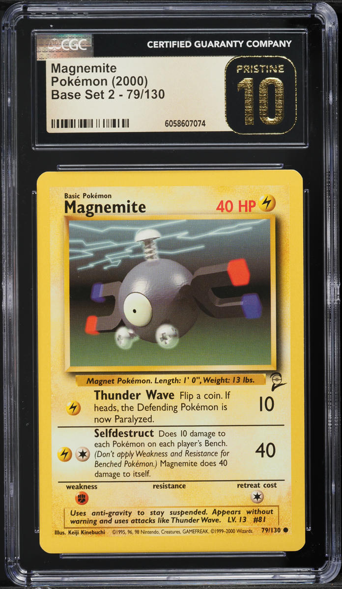 2000 Pokemon Base Set 2 Magnemite #79 CGC 10 PRISTINE