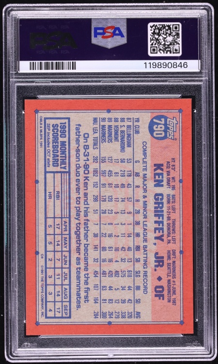 1991 Topps Desert Shield Ken Griffey Jr. #790 PSA 9 MINT