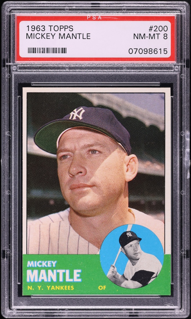 1963 Topps Mickey Mantle #200 PSA 8 NM-MT