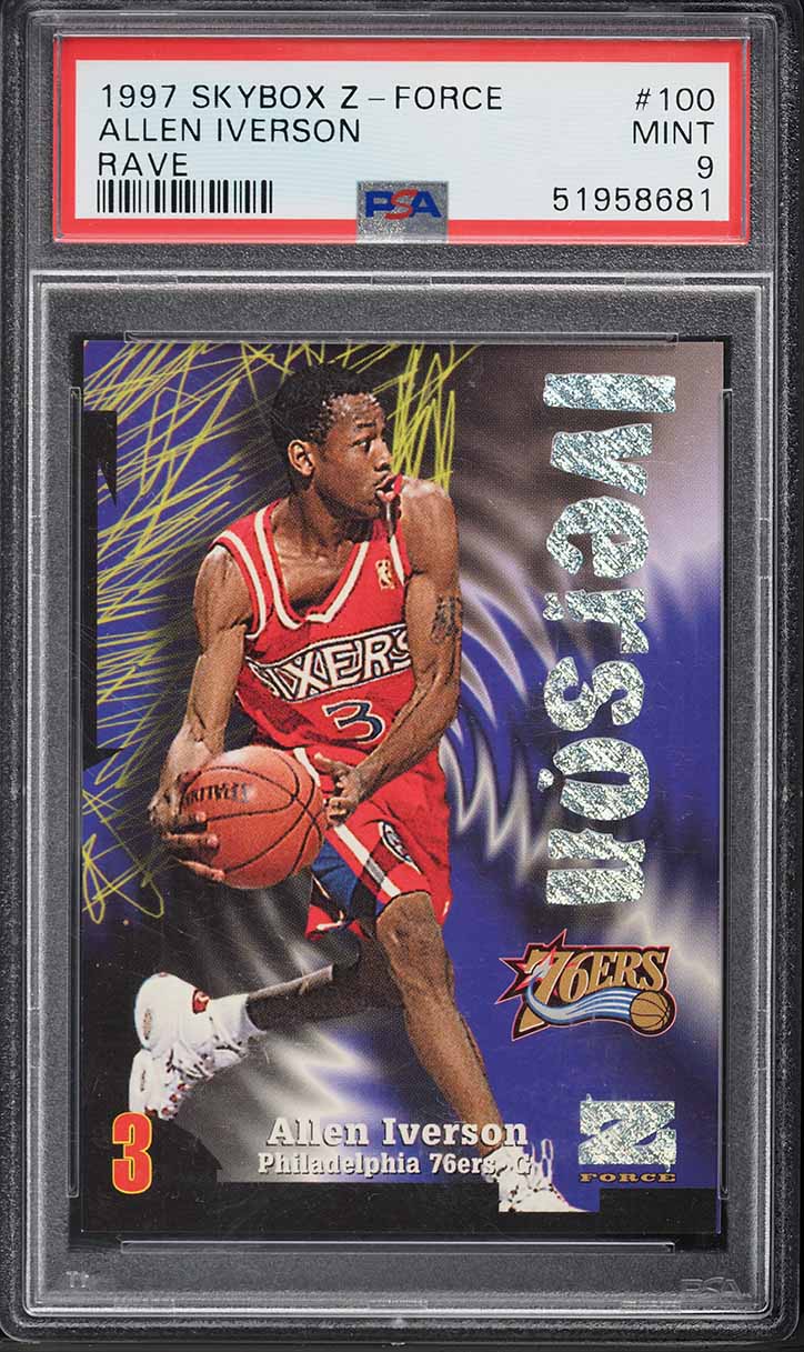 1997 Upper Deck Basketball Allen Iverson #93 PSA 9 MINT on