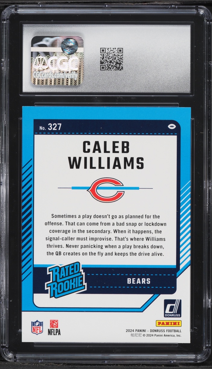 2024 Donruss Football Caleb Williams ROOKIE #327 CGC 9.5 MINT+