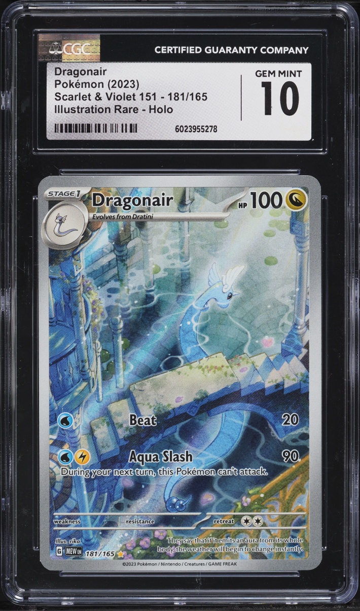 2023 Pokemon Scarlet & Violet 151 IR Dragonair #181 CGC 10 GEM MINT