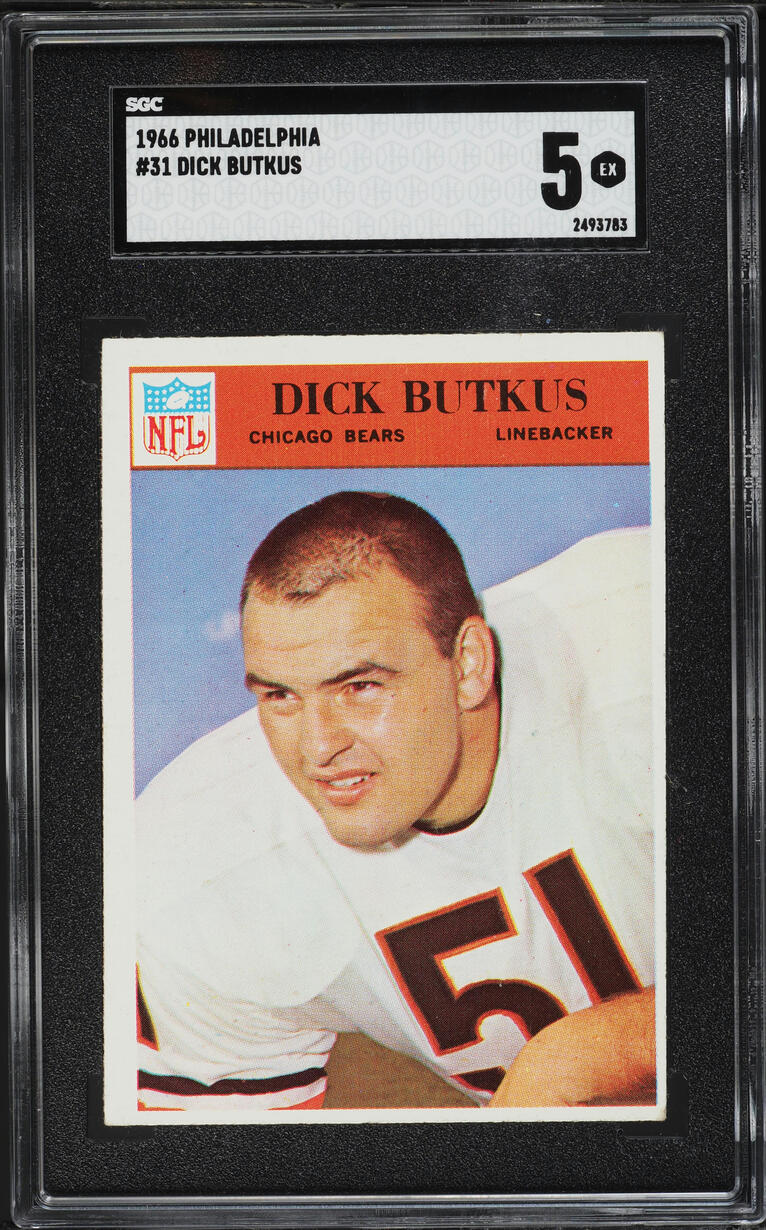1966 Philadelphia Dick Butkus ROOKIE #31 SGC 5 EX