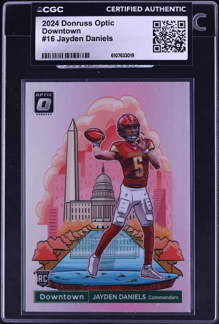 2024 Donruss Optic Downtown Jayden Daniels ROOKIE #16 CGC AUTH